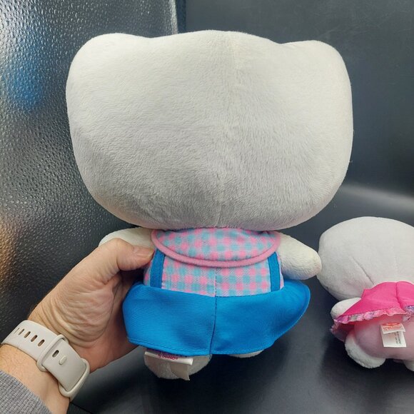 2 Hello Kitty Plush 2013 & 2014 Lg Blue Dress/Bow & Small Ty I Love Chicago Pink - Picture 3 of 8